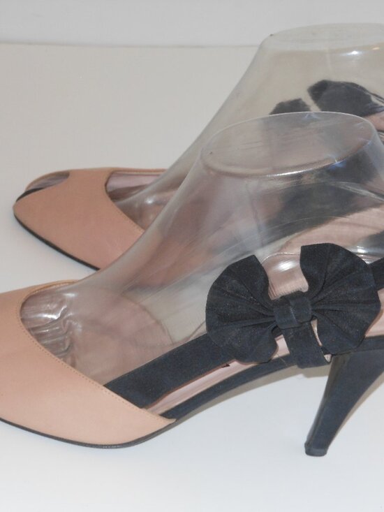 YVES SAINT LAUENT MULTI-COLOR PEEP TOE SHOES SIZE 9 MEDIUM - Picture 4 of 6